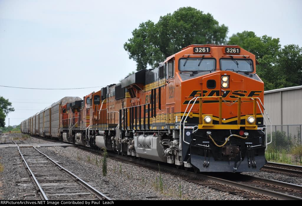 Eastbound vehicle train